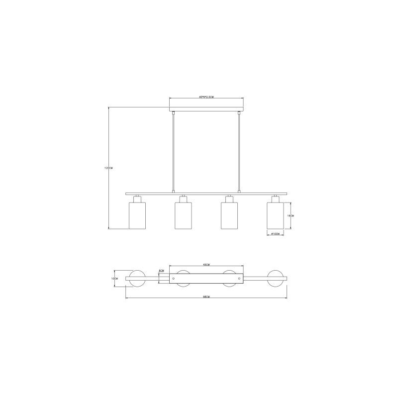 GLOBO závesné svietidlo moderné / dizajnové 15465-4H