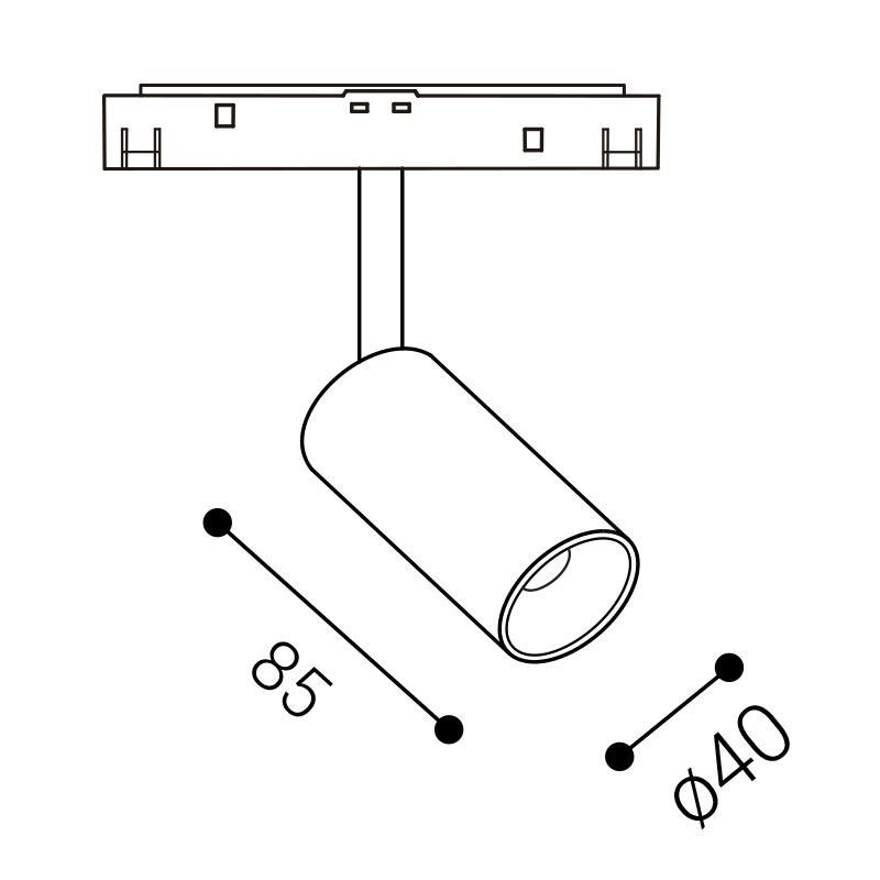 LED2 MAGO II S, B 6W 3000K 6094233