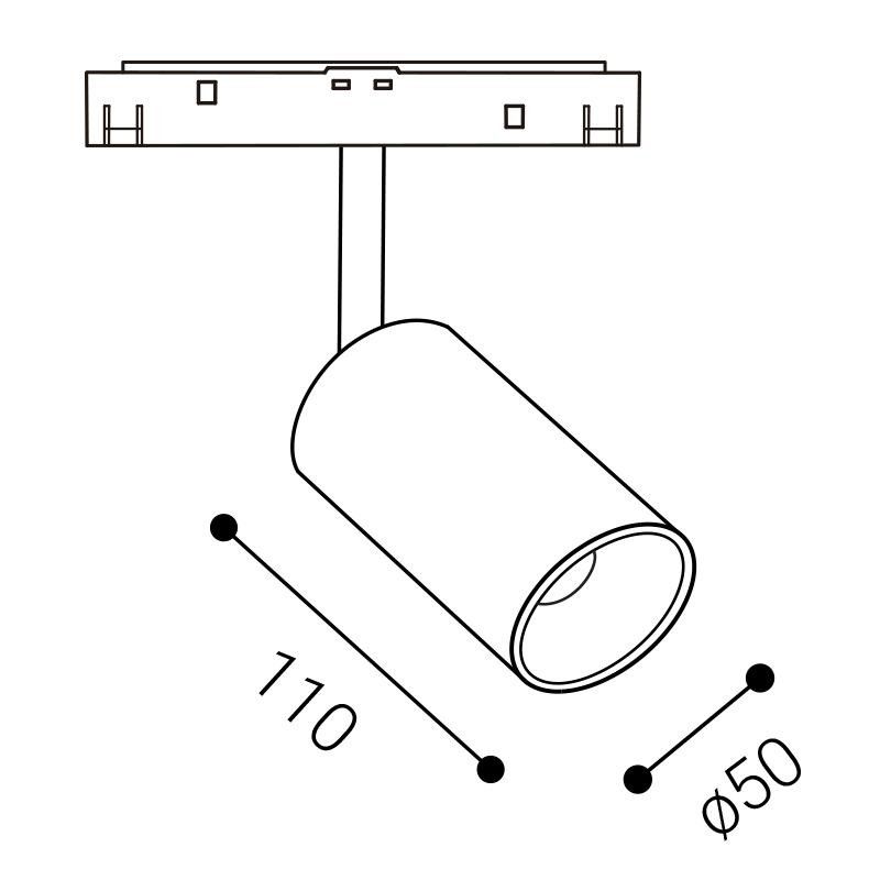 LED2 MAGO II M, B 10W 3000K 6094133