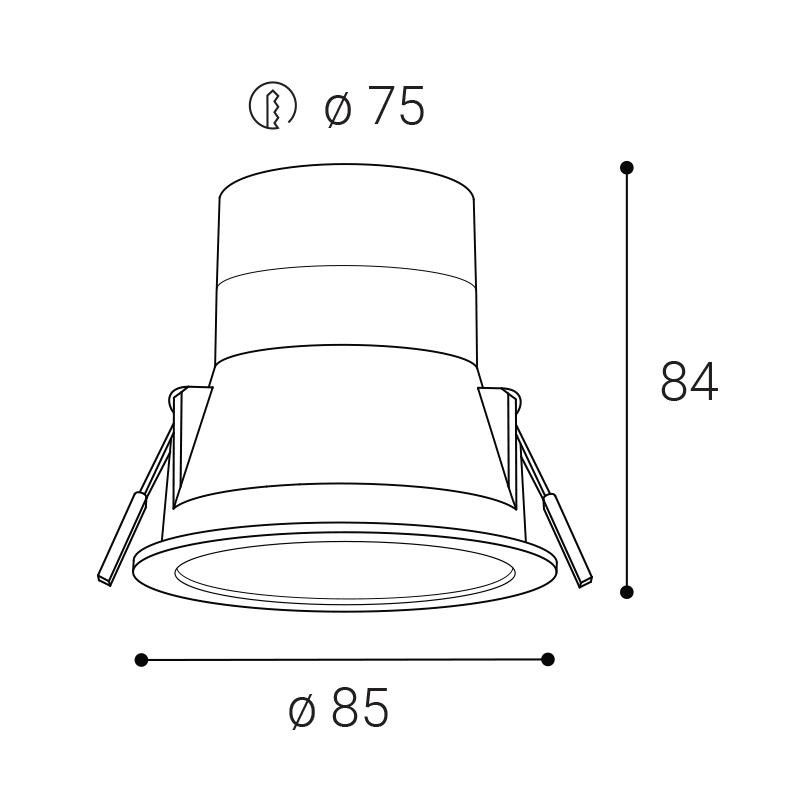 LED2 ZERO II M, W TRIAC DIM 6W 3000K/3500K/4000K 2236651DT