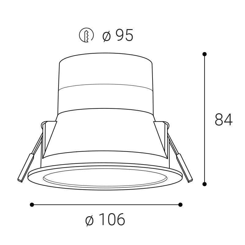 LED2 ZERO II XL, W TRIAC DIM 8W 3000K/3500K/4000K 2236751DT