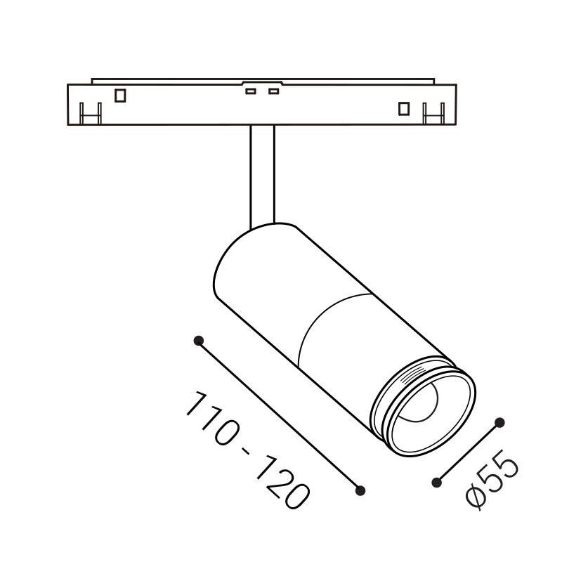 LED2 MAGO ZOOM, B DALI DIM 10W 4000K 6092243D