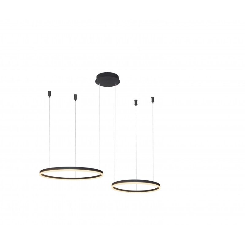 Azzardo HALO PENDANT 80+60 CCT BK + REMOTE CONTROLAZ4978