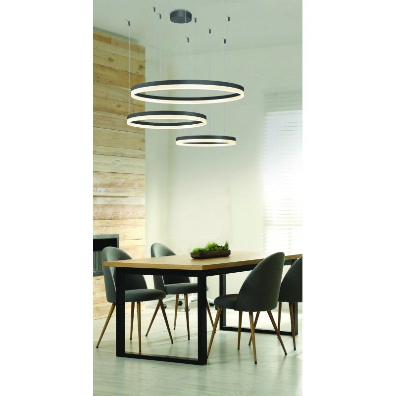 Azzardo HALO PENDANT 120+100+80 CCT BK + REMOTE CONTROLAZ5349