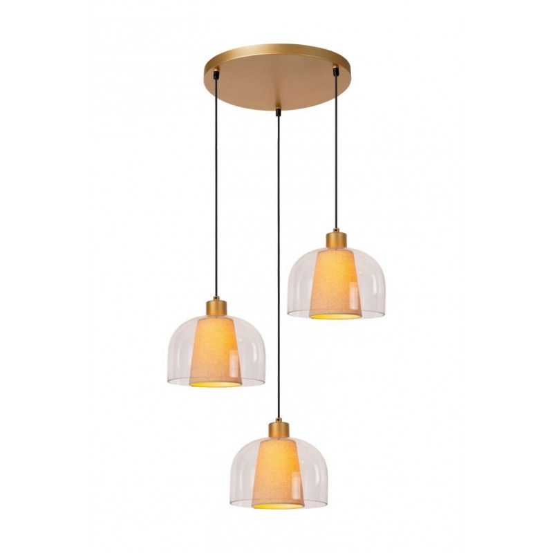 Lucide Lucide GUNHILD - Pendant light - 3xE27 - Transparant 30460/13/60