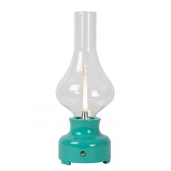 Lucide Lucide JASON - Rechargeable Table lamp - Battery - LED Dim. - 1x2W 3000K - 3 StepDim - Turquoise 74516/02/37