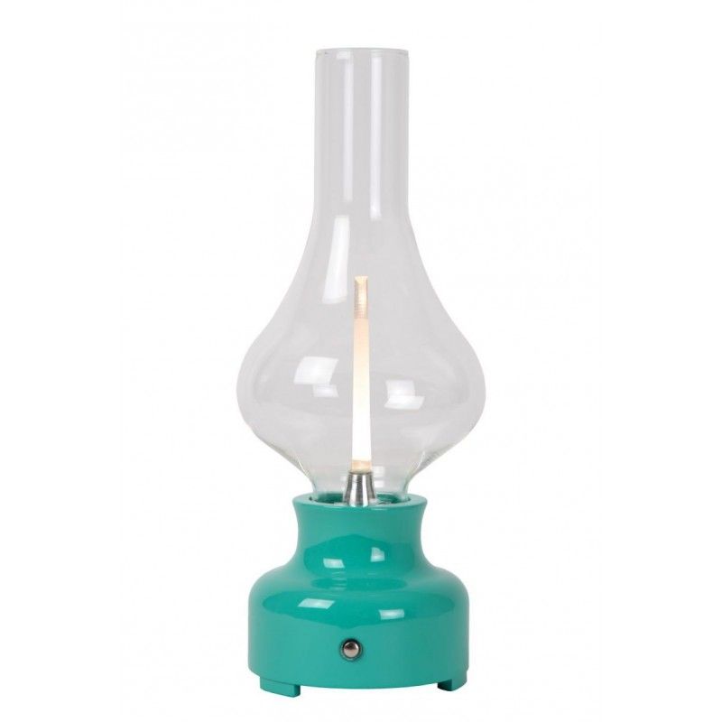 Lucide Lucide JASON - Rechargeable Table lamp - Battery - LED Dim. - 1x2W 3000K - 3 StepDim - Turquoise 74516/02/37