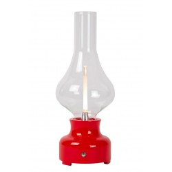 Lucide Lucide JASON - Rechargeable Table lamp - Battery - LED Dim. - 1x2W 3000K - 3 StepDim - Red 74516/02/32
