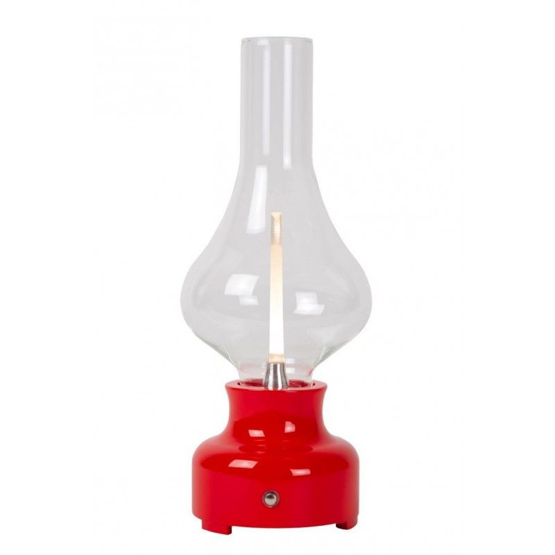 Lucide Lucide JASON - Rechargeable Table lamp - Battery - LED Dim. - 1x2W 3000K - 3 StepDim - Red 74516/02/32