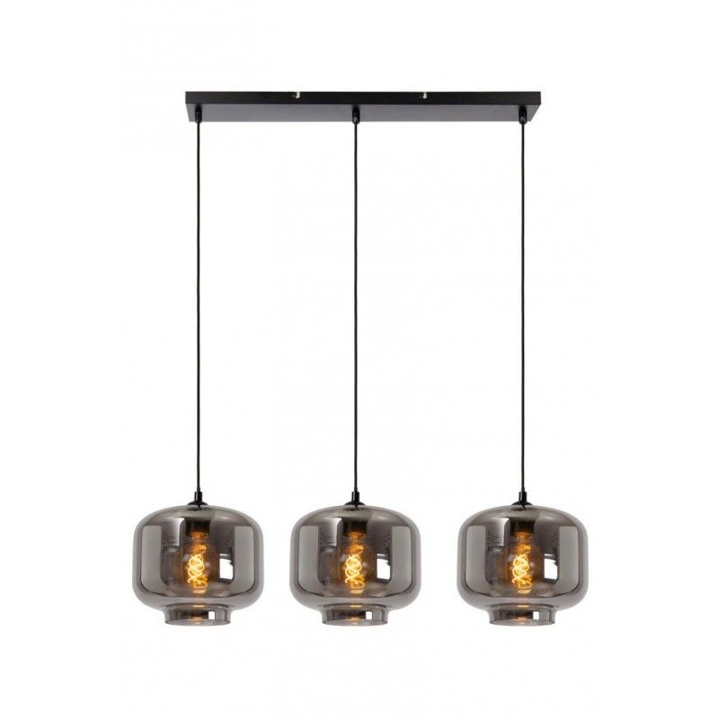 Lucide Lucide MEDINE - Pendant light - 3xE27 - Smoke Grey 46413/03/65