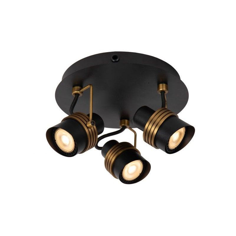 Lucide Lucide TUNDRAN - Ceiling spotlight - ? 21 cm - 3xGU10 - Black 34944/13/30