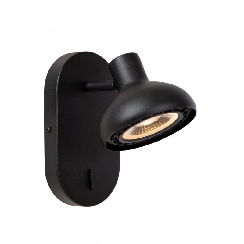 Lucide Lucide SENSAS - Wall spotlight - 1xES111 - Black 30997/11/30