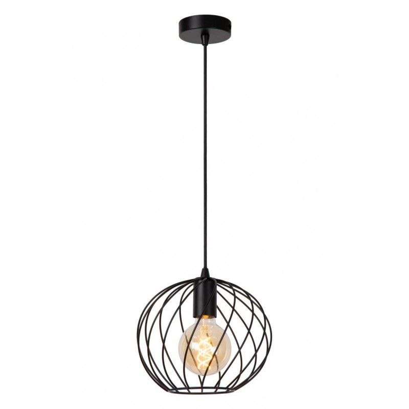 Lucide Lucide DANZA - Pendant light - D25 cm - 1xE27 - Black 21428/25/30