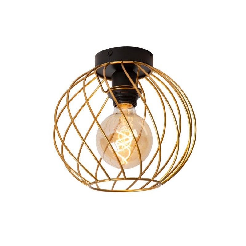 Lucide Lucide DANZA - Flush ceiling light - ? 25 cm - 1xE27 - Matt Gold / Brass 21128/25/02