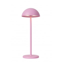 Lucide Lucide JOY - Rechargeable Table lamp Outdoor - Battery - D12 cm - LED Dim. - 1x1,5W 3000K - IP54 - Pink 15500/02/66