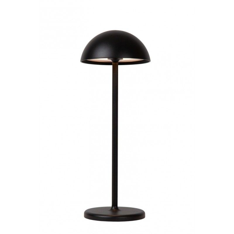 Lucide Lucide JOY - Rechargeable Table lamp Outdoor - Battery - D12 cm - LED Dim. - 1x1,5W 3000K - IP54 - Black 15500/02/30