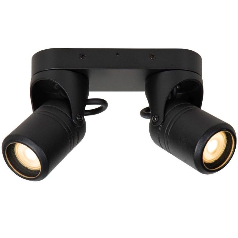 Lucide Lucide NIORT - Ceiling spotlight Outdoor - 2xGU10 - IP44 - Black 14825/02/30