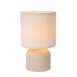 Lucide Lucide WOOLLY - Table lamp - D16 cm - 1xE14 - Cream 10516/01/38