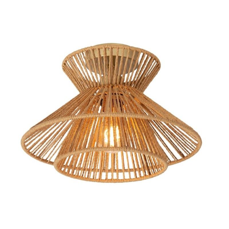 Lucide Lucide TASMAN - Flush ceiling light - D32 cm - 1xE27 - Light wood 10120/32/72
