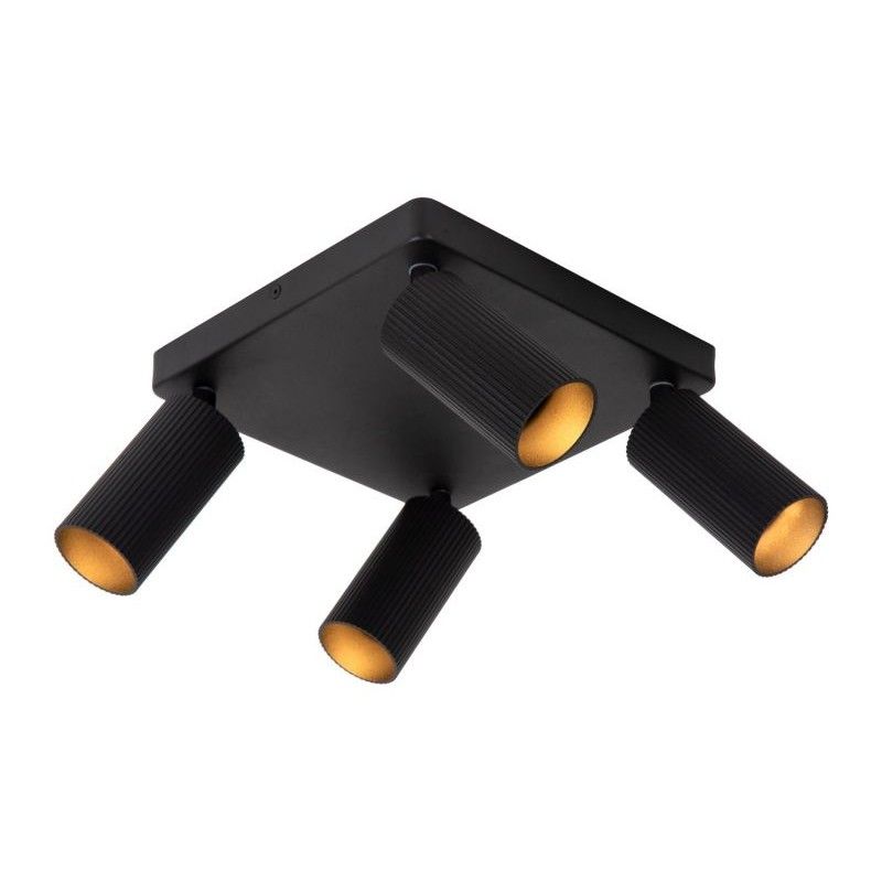 Lucide Lucide CLUBS - Ceiling spotlight - 4xGU10 - Black 09939/14/30