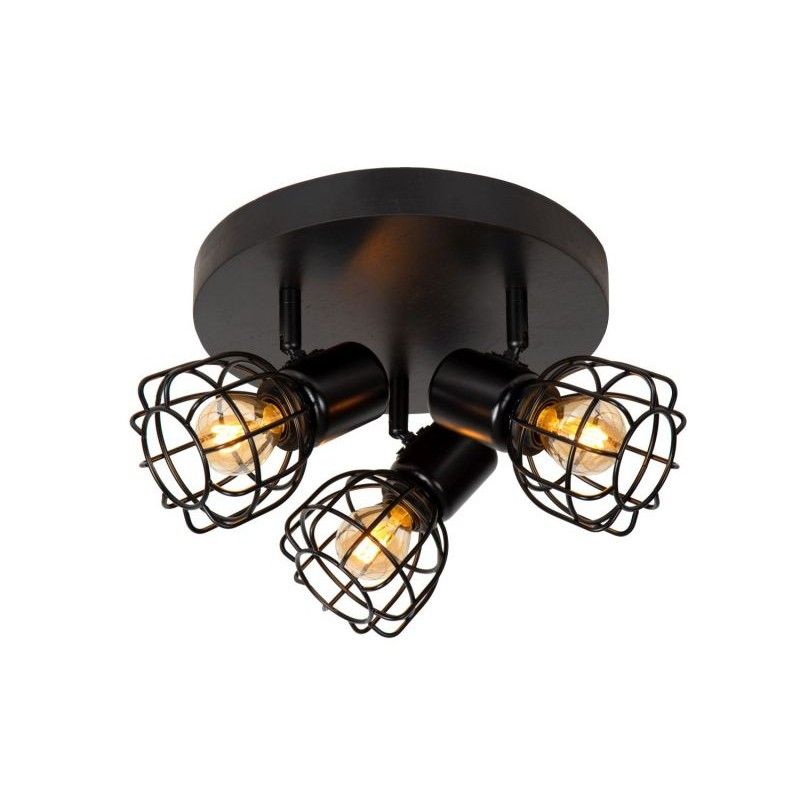 Lucide Lucide FILOX - Ceiling spotlight - D25 cm - 1xE27 - Black 00929/13/30