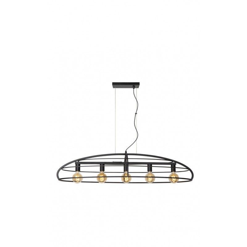 Lucide Lucide DIKRA - Pendant light - 5xE27 - Black 76464/05/30