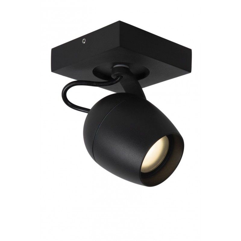 Lucide Lucide PRESTON - Ceiling spotlight Bathroom - 1xGU10 - IP44 - Black 09937/01/30