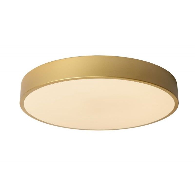 Lucide Lucide UNAR - Flush ceiling light - D40 cm - LED Dim. - 1x24W 2700K - 3 StepDim - Matt Gold / Brass 79185/40/02