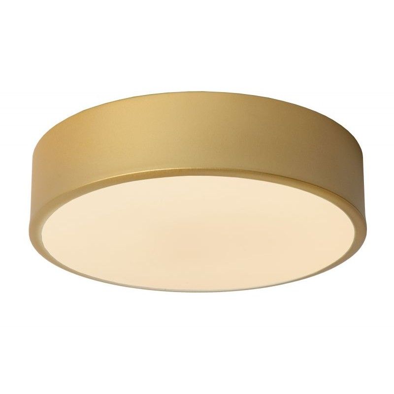 Lucide Lucide UNAR - Ceiling - D20 cm - LED Dim. - 1x12W 2700K - 3 StepDim - Matt Gold / Brass 79185/20/02