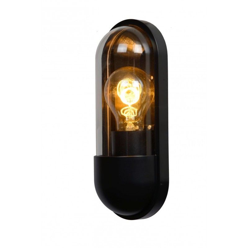 Lucide Lucide CAPSULE - Wall light Outdoor - 1xE27 - IP65 - Black 29897/01/30