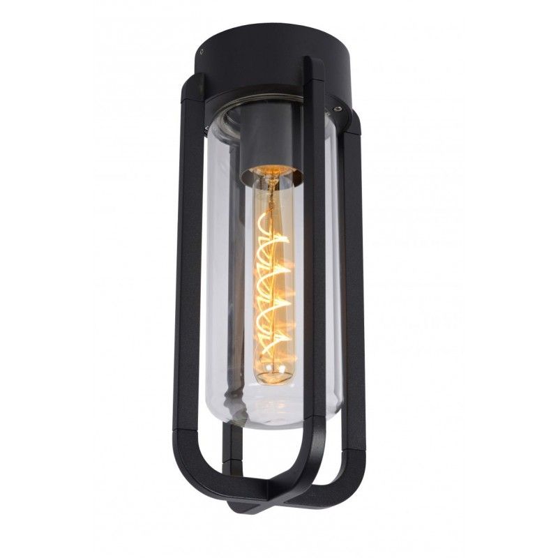 Lucide Lucide GARLAND - Flush ceiling light Outdoor - ? 15,1 cm - 1xE27 - IP44 - Black 27821/01/30