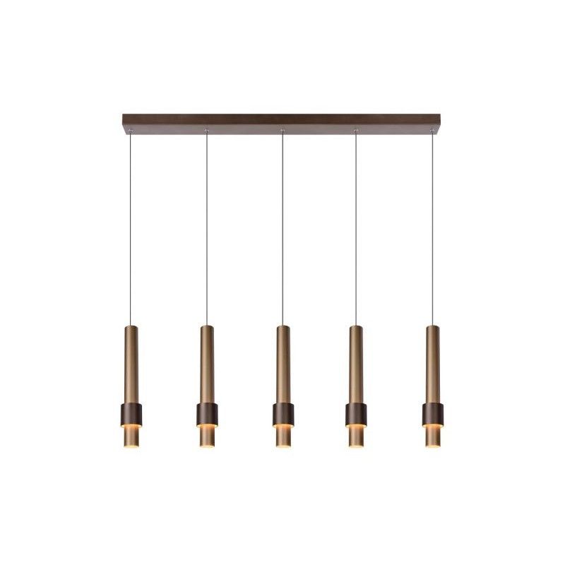 Lucide Lucide MARGARY - Pendant light - LED Dim. - 5x4,3W 2700K - Coffee 24402/30/96