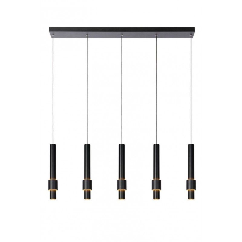 Lucide Lucide MARGARY - Pendant light - LED Dim. - 5x4,3W 2700K - Black 24402/30/30