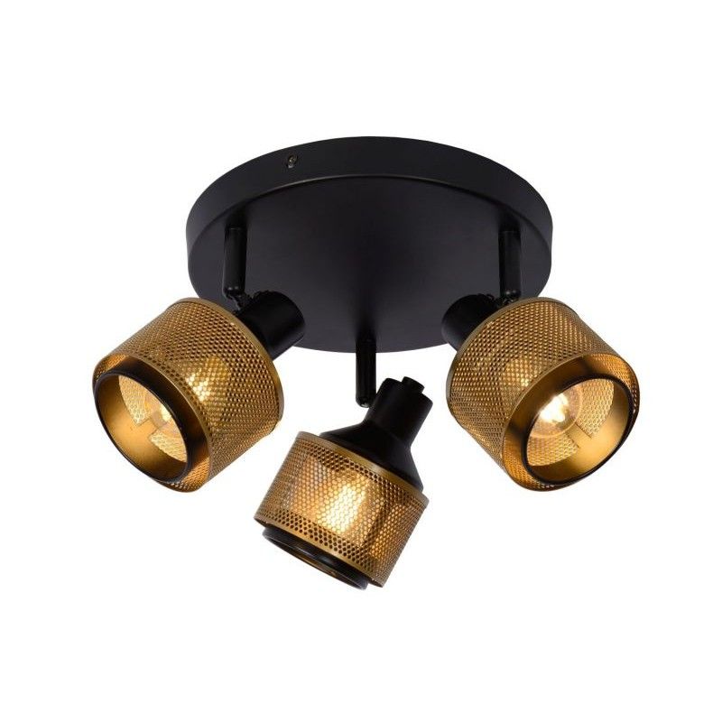 Lucide Lucide RAFA - Ceiling spotlight - ? 42 cm - 3xE14 - Black 77980/13/30