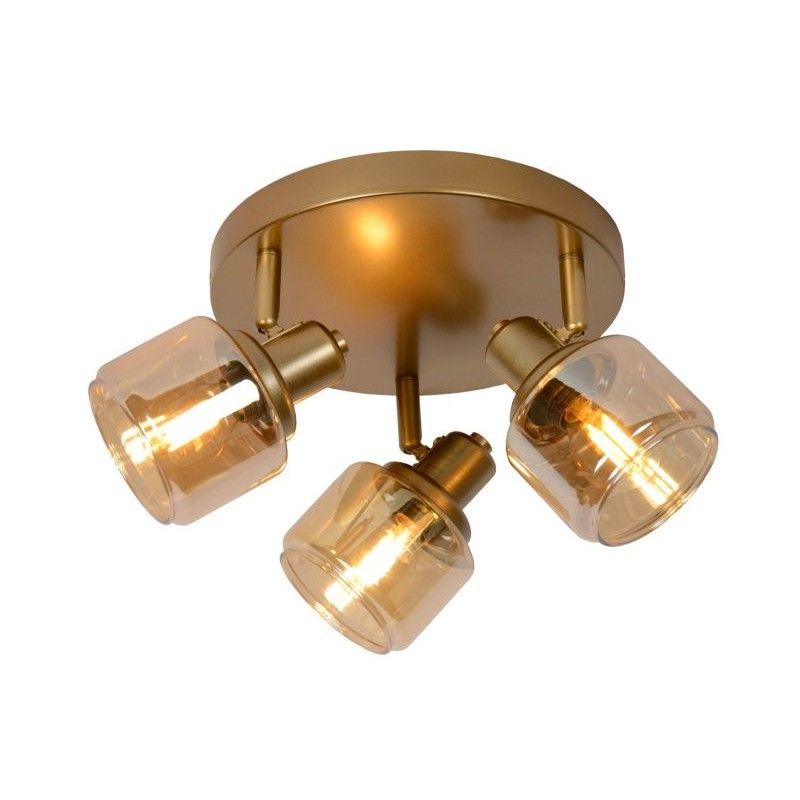 Lucide Lucide BJORN - Ceiling spotlight - ? 39 cm - 3xE14 - Matt Gold / Brass 77979/13/02