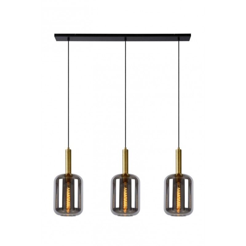 Lucide Lucide JOANET - Pendant light - 3xE27 - Smoke Grey 45494/03/65