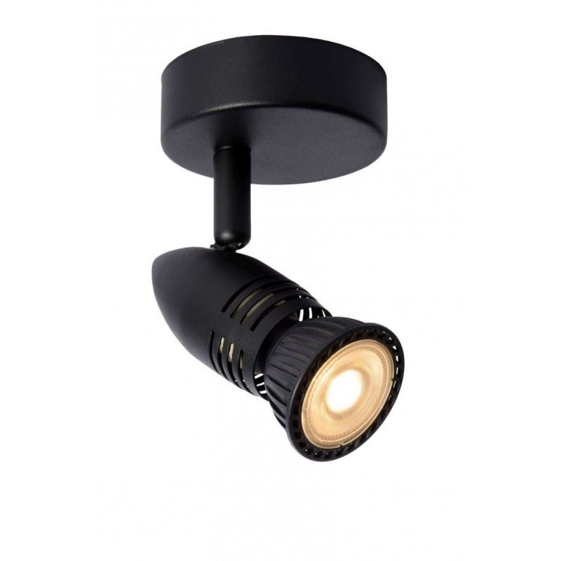 Lucide Lucide CARO - Wall spotlight - ? 9 cm - 1xGU10 - Black 13955/01/30