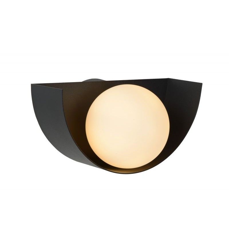 Lucide BENNI Wall Light G9/28W Black/Opal Glass 45201/01/30