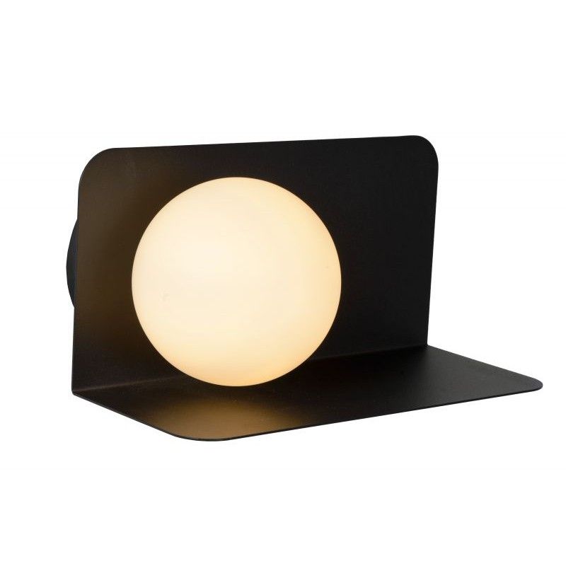 Lucide BONNI Wall Light G9/28W Black/Opal Glass 45200/01/30