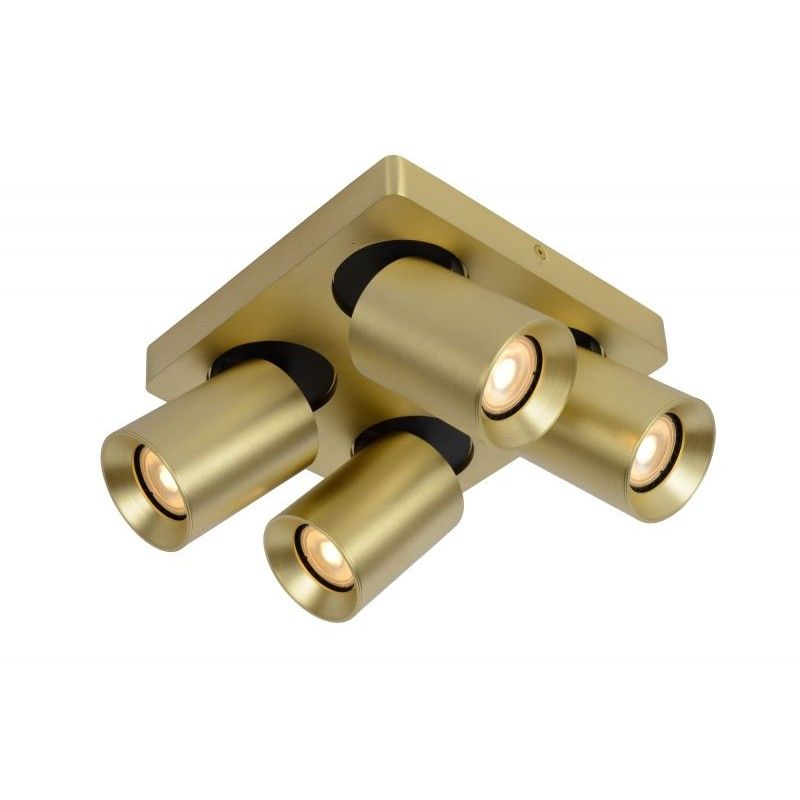 Lucide NIGEL Ceiling spotlight 4xGU10/5W DTW Satin Brass 09929/20/02
