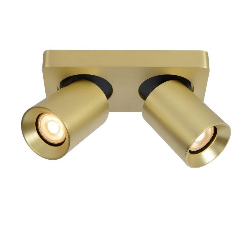 Lucide NIGEL Ceiling spotlight 2xGU10/5W DTW Satin Brass 09929/10/02