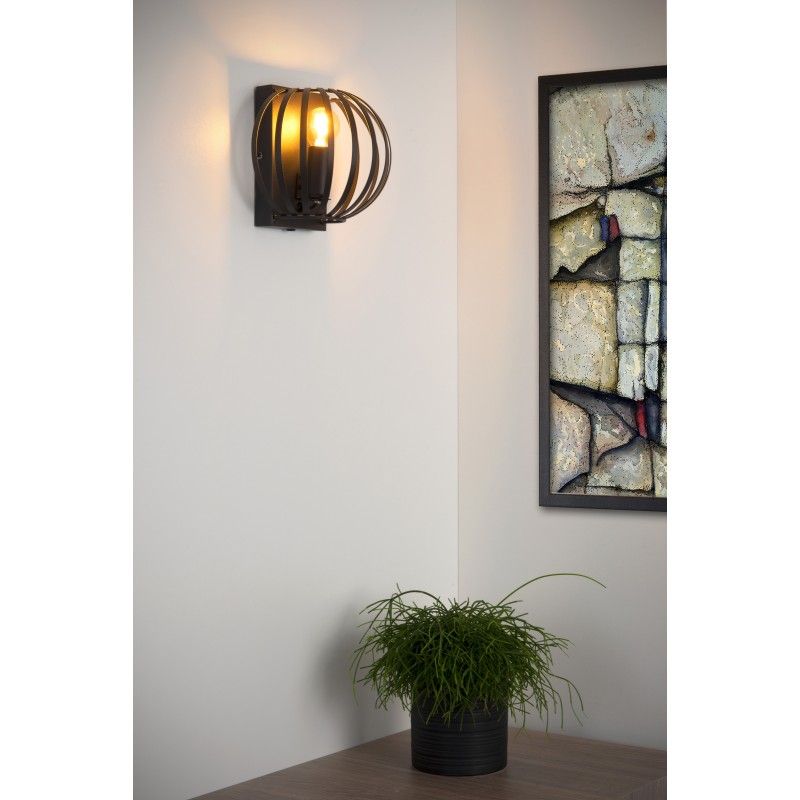 Lucide MANUELA Wall light E14/40W Black 78274/01/30
