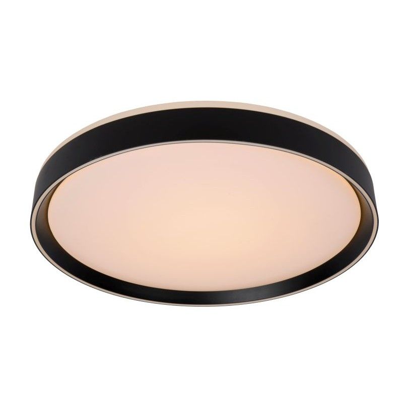 Lucide NURIA - Flush ceiling light - Ø 50 cm - LED Dim. - 1x36W 2700K - 3 StepDim - Black 79182/36/30