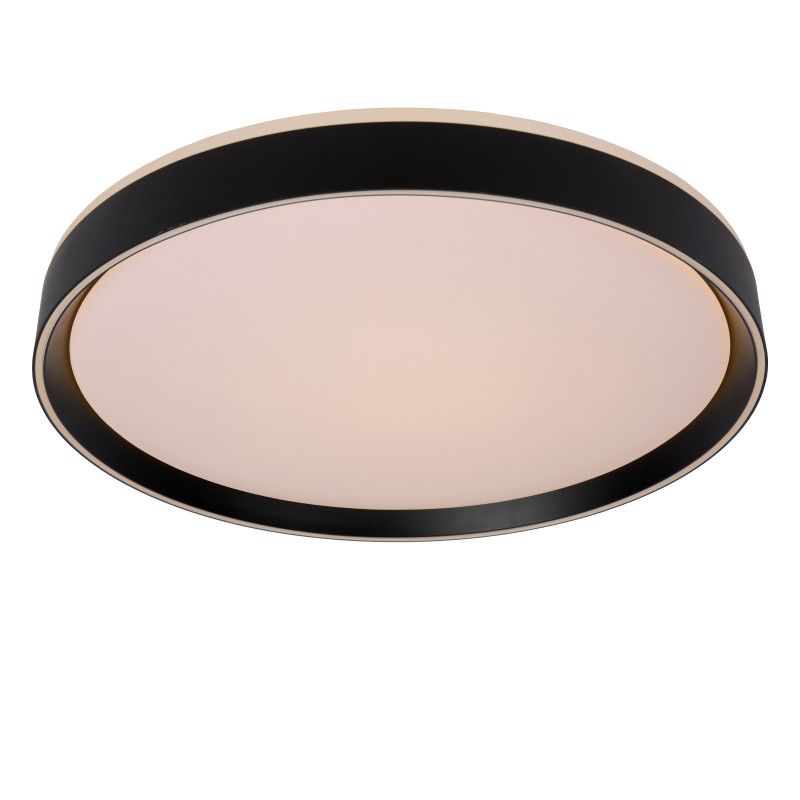Lucide NURIA - Flush ceiling light - Ø 50 cm - LED Dim. - 1x36W 2700K - 3 StepDim - Black 79182/36/30