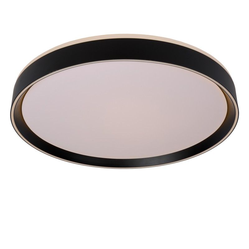 Lucide NURIA - Flush ceiling light - Ø 50 cm - LED Dim. - 1x36W 2700K - 3 StepDim - Black 79182/36/30