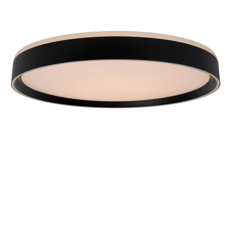 Lucide NURIA - Flush ceiling light - Ø 50 cm - LED Dim. - 1x36W 2700K - 3 StepDim - Black 79182/36/30