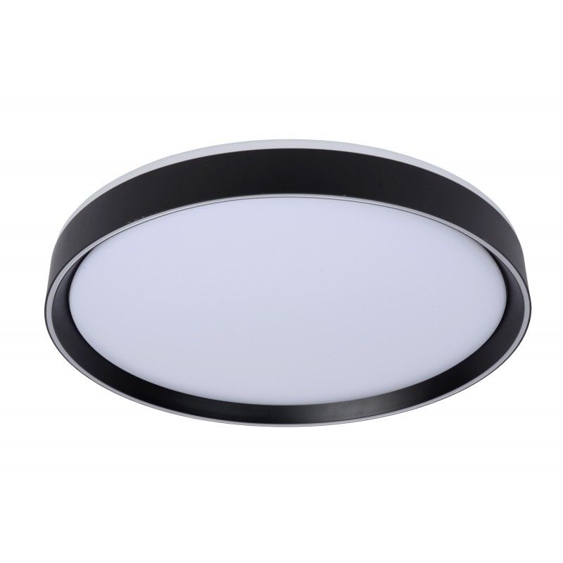 Lucide NURIA - Flush ceiling light - Ø 50 cm - LED Dim. - 1x36W 2700K - 3 StepDim - Black 79182/36/30