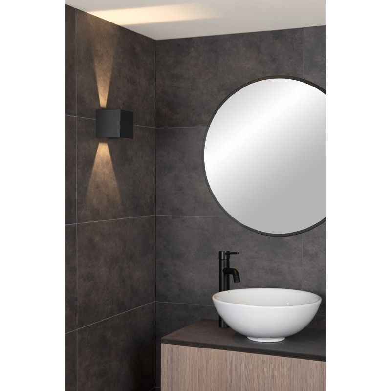 Lucide AXI nástenné kúpeľňové svietidlo LED čierne 24581003