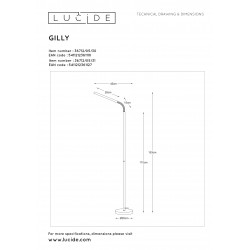Lucide GILLY stojanová lampa LED 5W H153 D 20cm 2700K biela 12714974