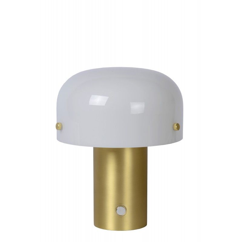 Lucide TIMON stolná lampa E14/25W 21cm matná zlatá / Opal 1328755